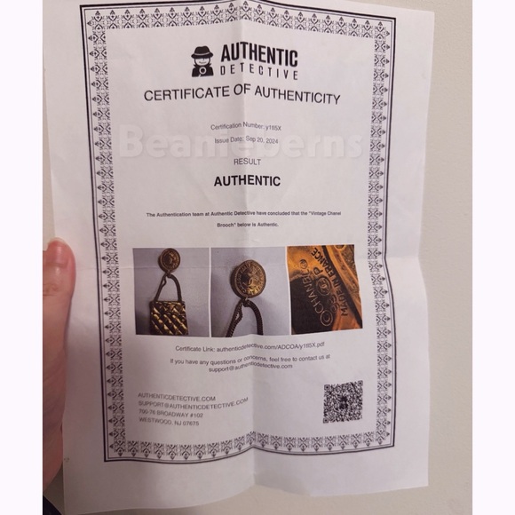 CHANEL CC Vintage Quilted Bag Motif Brooch Pin 24k Gold Plated 93P - Picture 8 of 8